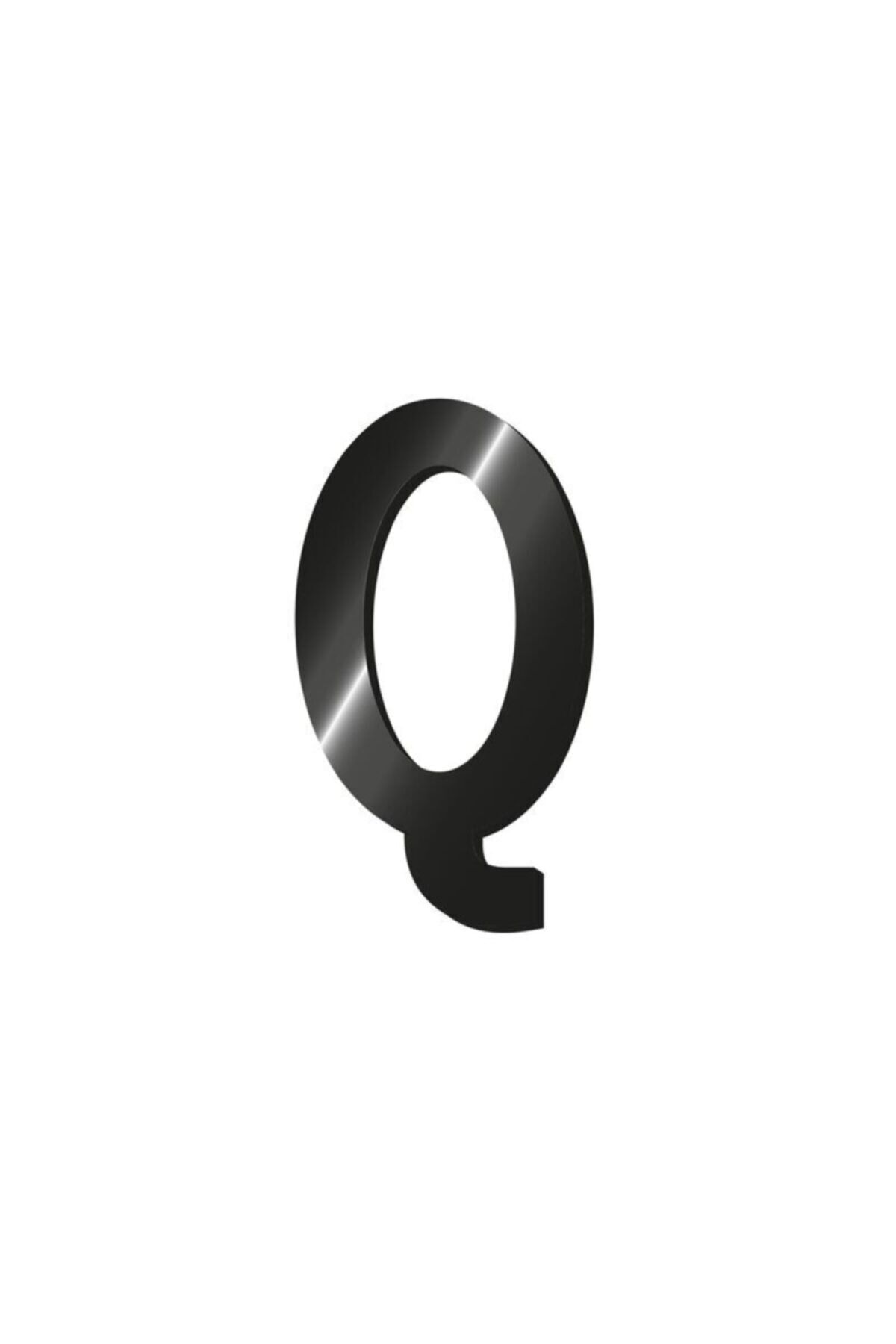Baş Harf Metal Etiket Q