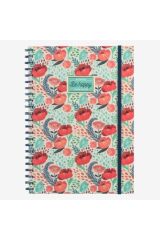 Okul Defter A4 Spiralli Cicek