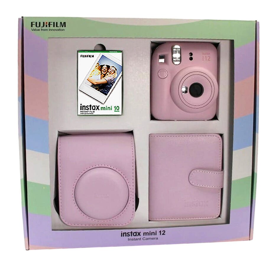 Instax Mini 12 Bundle Box Anlık Fotoğraf Makinesi Pembe