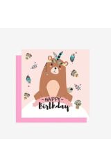 Mini Kare 7x7 Tebrik Kartı ve Zarf Teddy