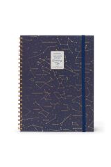 Spiralli A4 Defter Yıldız Desen Karton Kapak 3 Ü 1 Arada