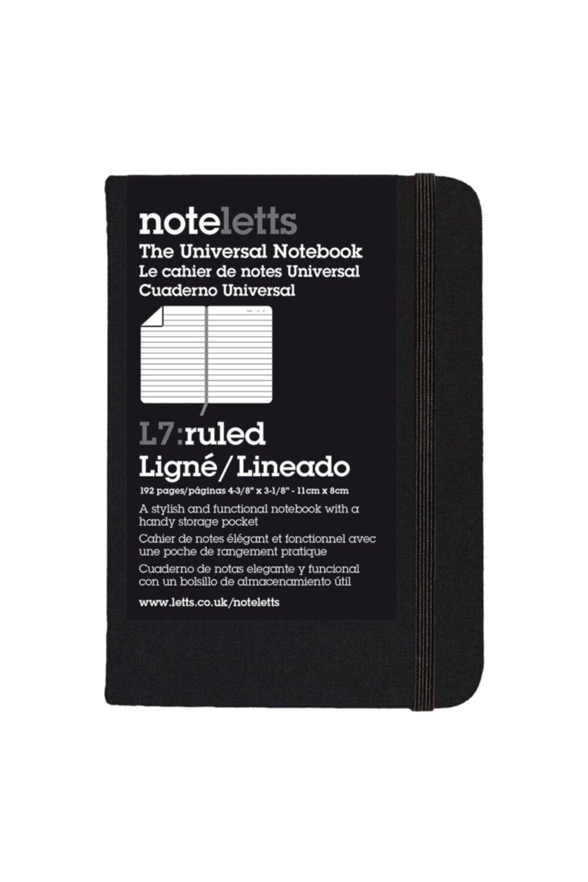 Note L7 Çizgili Siyah Defter