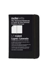 Note L7 Çizgili Siyah Defter