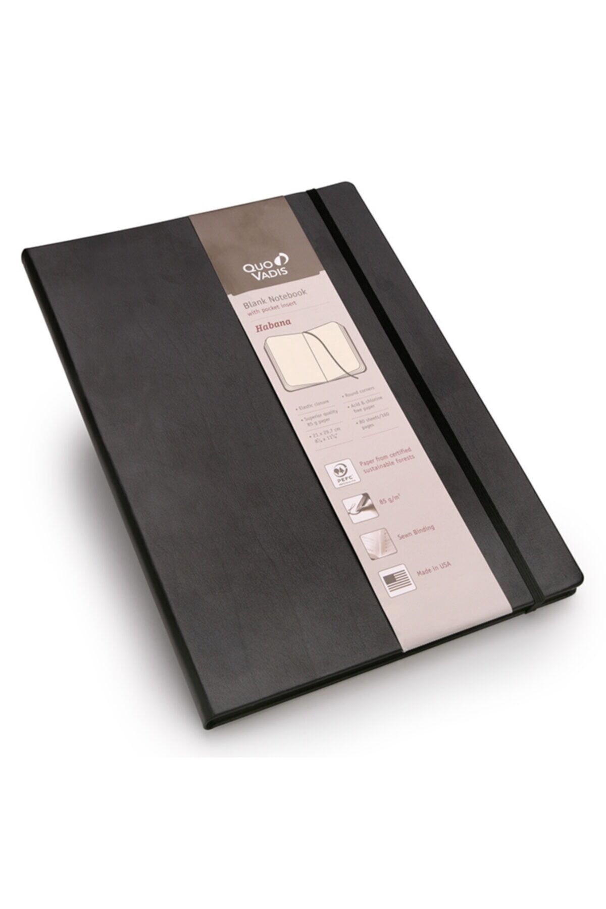 Habana Siyah Kareli Defter 21x29,7