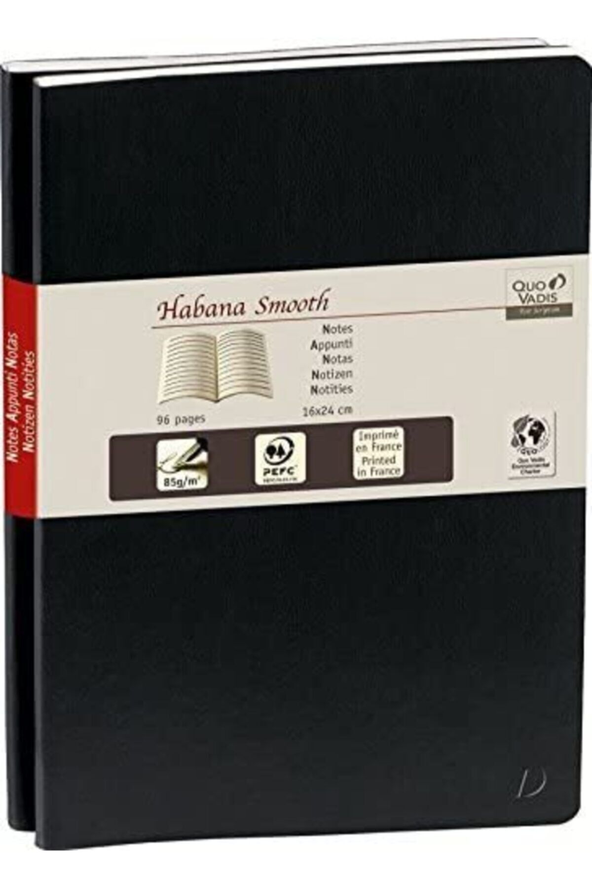 Habana Smooth Siyah Çizgili Defter 21 X 29,7 2'li Set