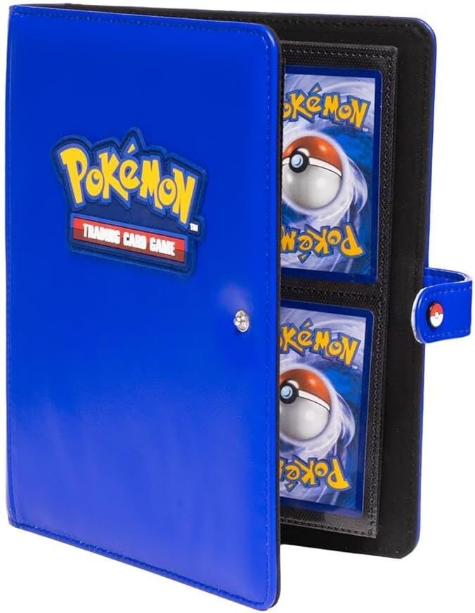 Premium Blue Pokemon Snap Binder 4 Cepli 160 Kart Kapasiteli