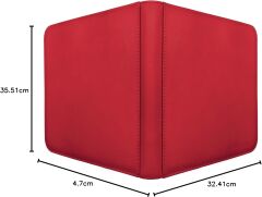 Ultra Pro Fermuarlı Pro Binder Red 12 Cepli 480 Kart Kapasiteli