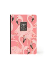 Okul Deferi A5 Cizgili Flamingo