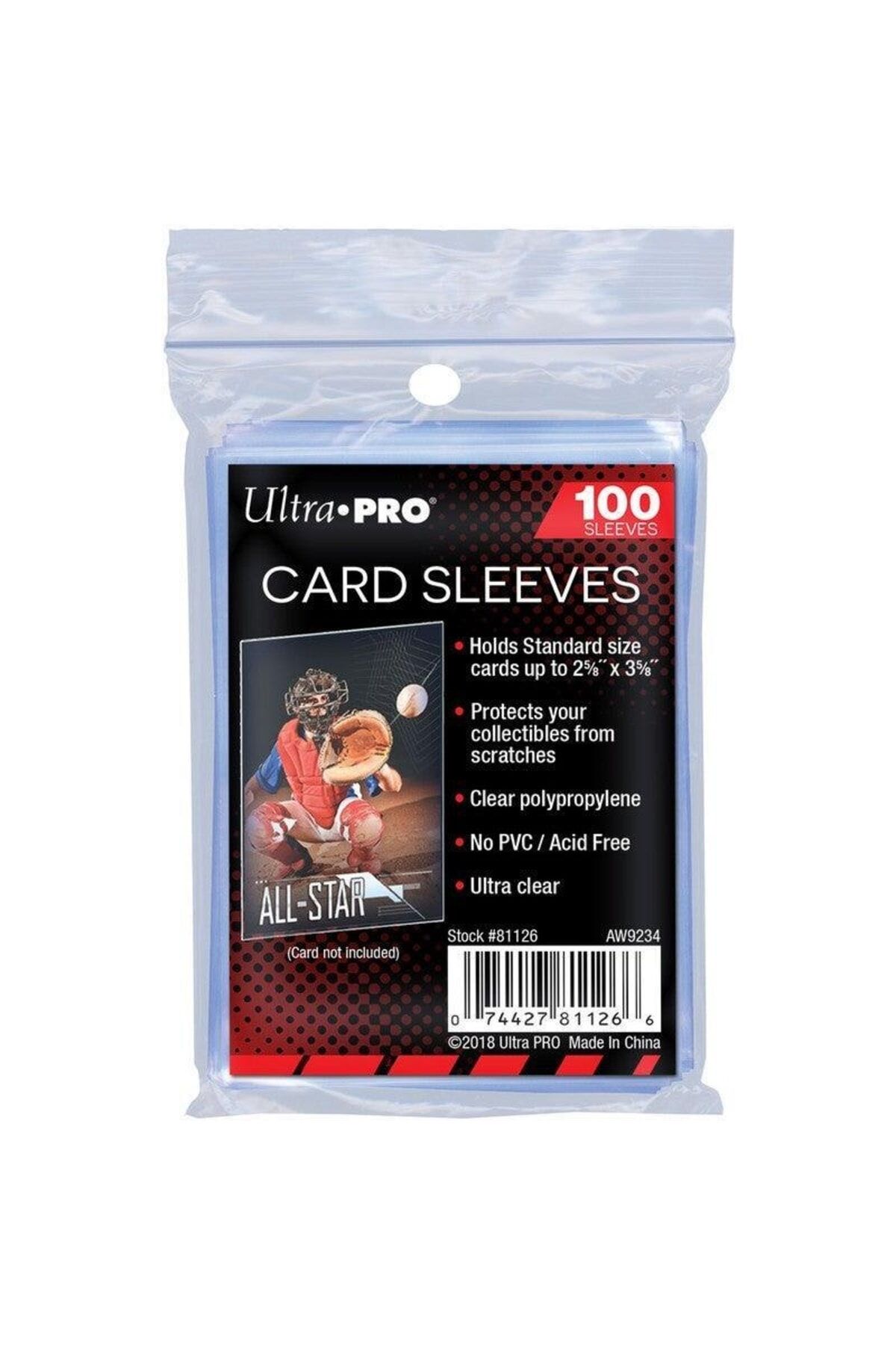 Ultra Pro 6,25cm X 8,75cm Yumuşak Sleeve Kart Koruyucu 100'lü Paket