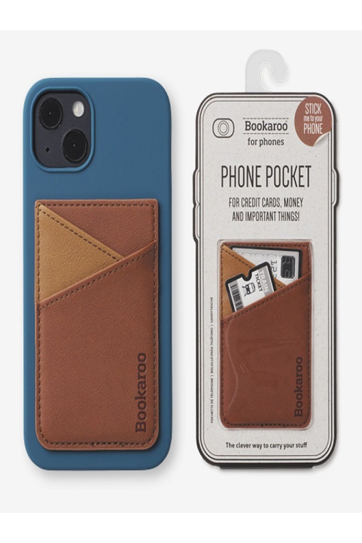 Bookaroo Phone Pocket - Brown