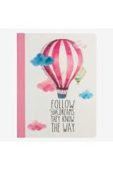 B5 Follow Dreams Desenli Defter Çizgili