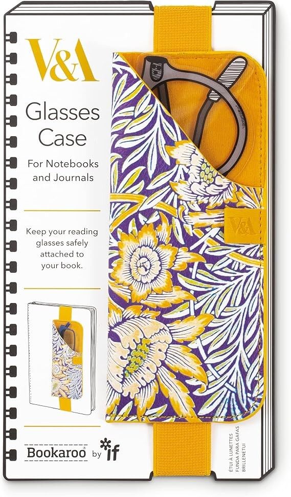 Bookaroo Glasses Case -Sarı Çiçek Desenli