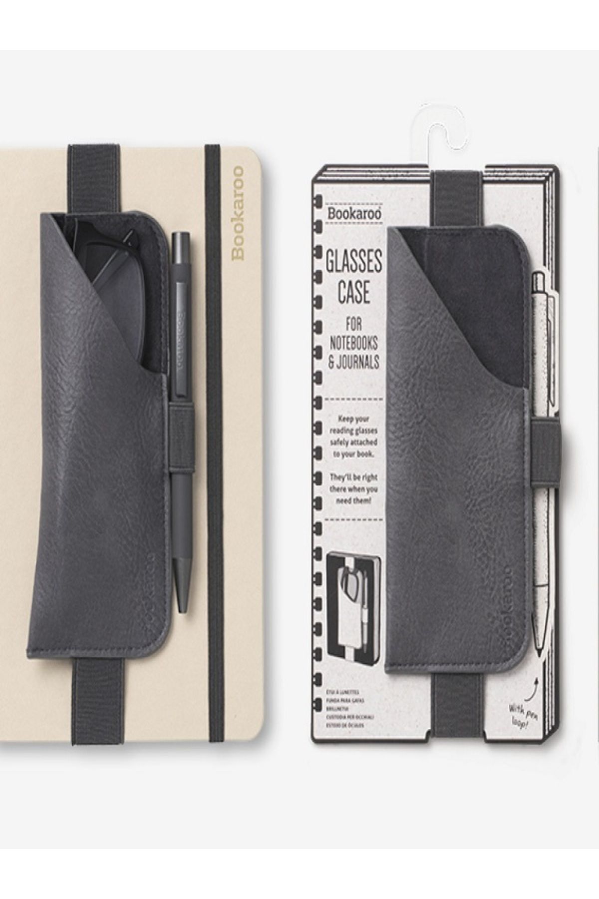 Bookaroo Glasses Case -Kömür