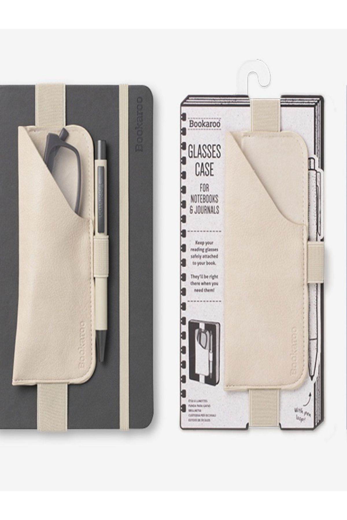 Bookaroo Glasses Case -Krem
