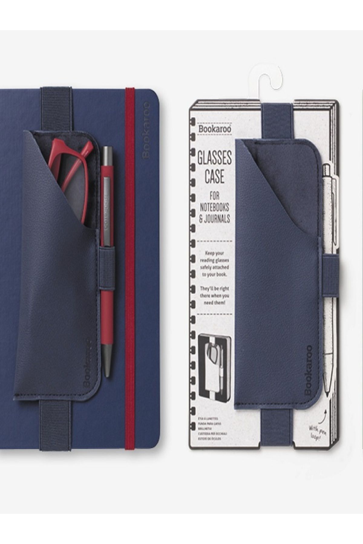 Bookaroo Glasses Case -Navy