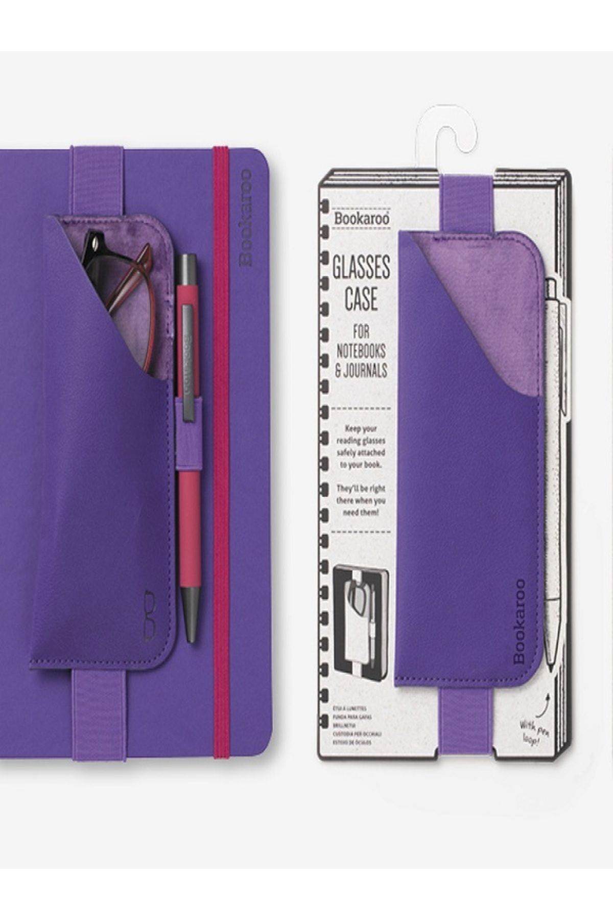 Bookaroo Glasses Case -Purple