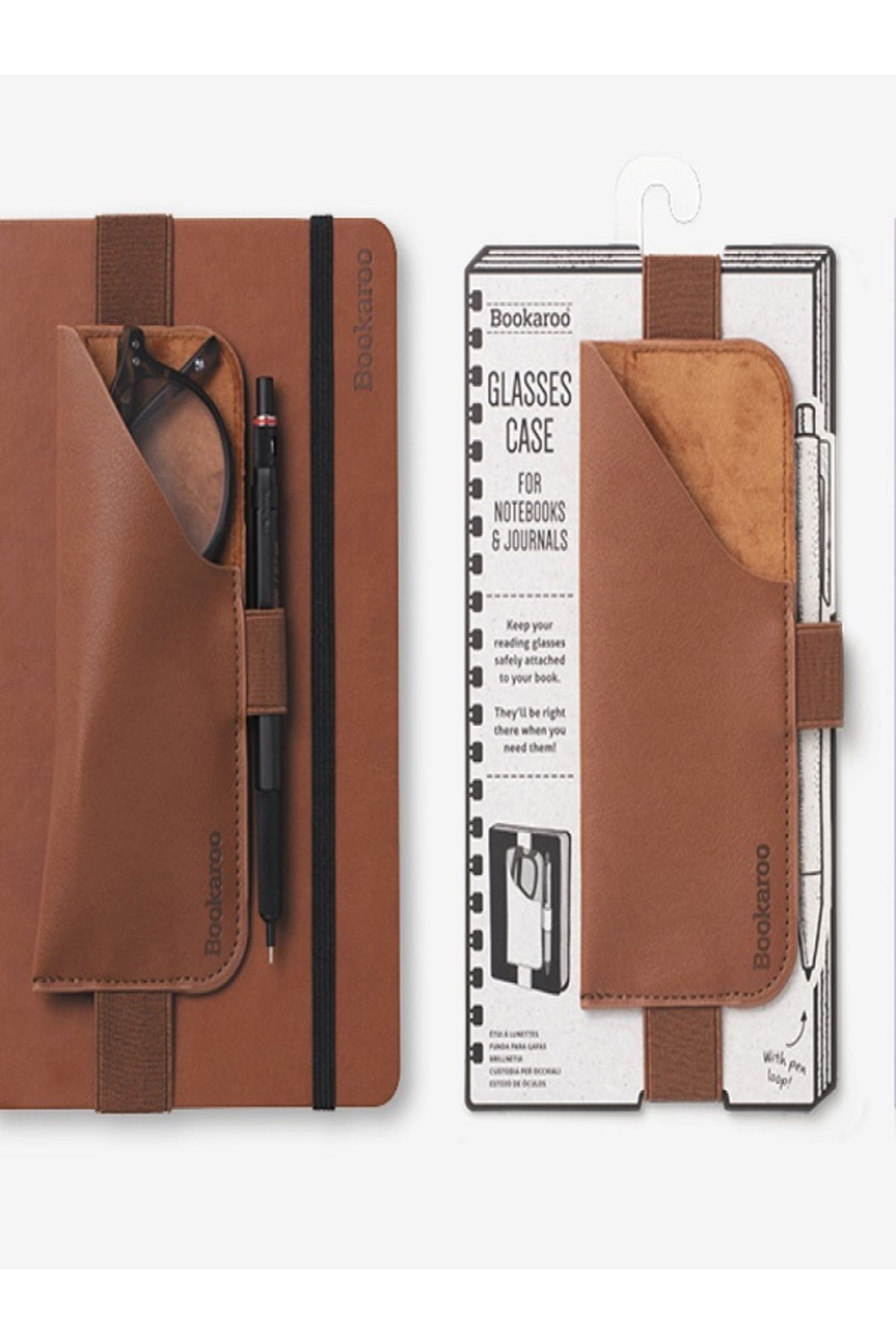 Bookaroo Glasses Case -Brown