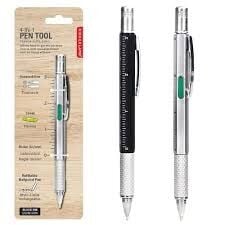 4-in-1 Pen Multı Tool – Mühendis Kalem – Su Terazili Çok Amaçlı Kalem Siyah