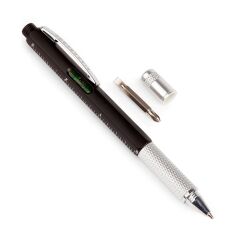 4-in-1 Pen Multı Tool – Mühendis Kalem – Su Terazili Çok Amaçlı Kalem Siyah
