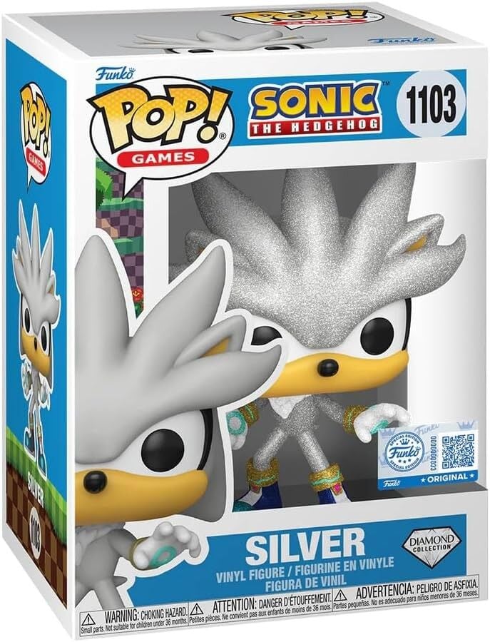 Funko Pop! Games: Sonic - Silver Diamond Glitter Nº1103 | Exclusive