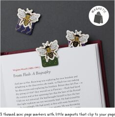 Mıknatıslı Mini Kitap Ayracı Arı 3 Adet