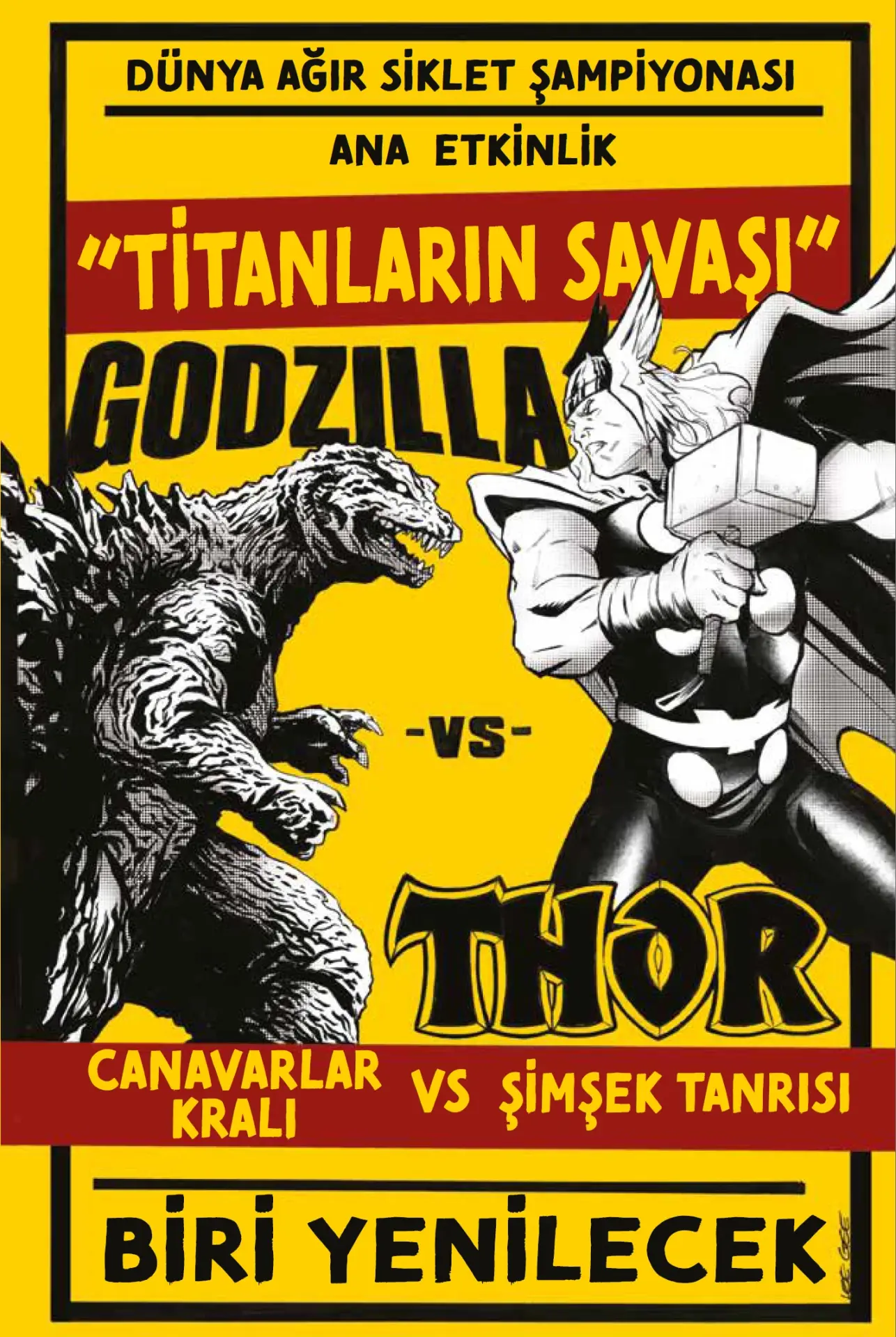 Godzilla vs Thor (A Kapak)