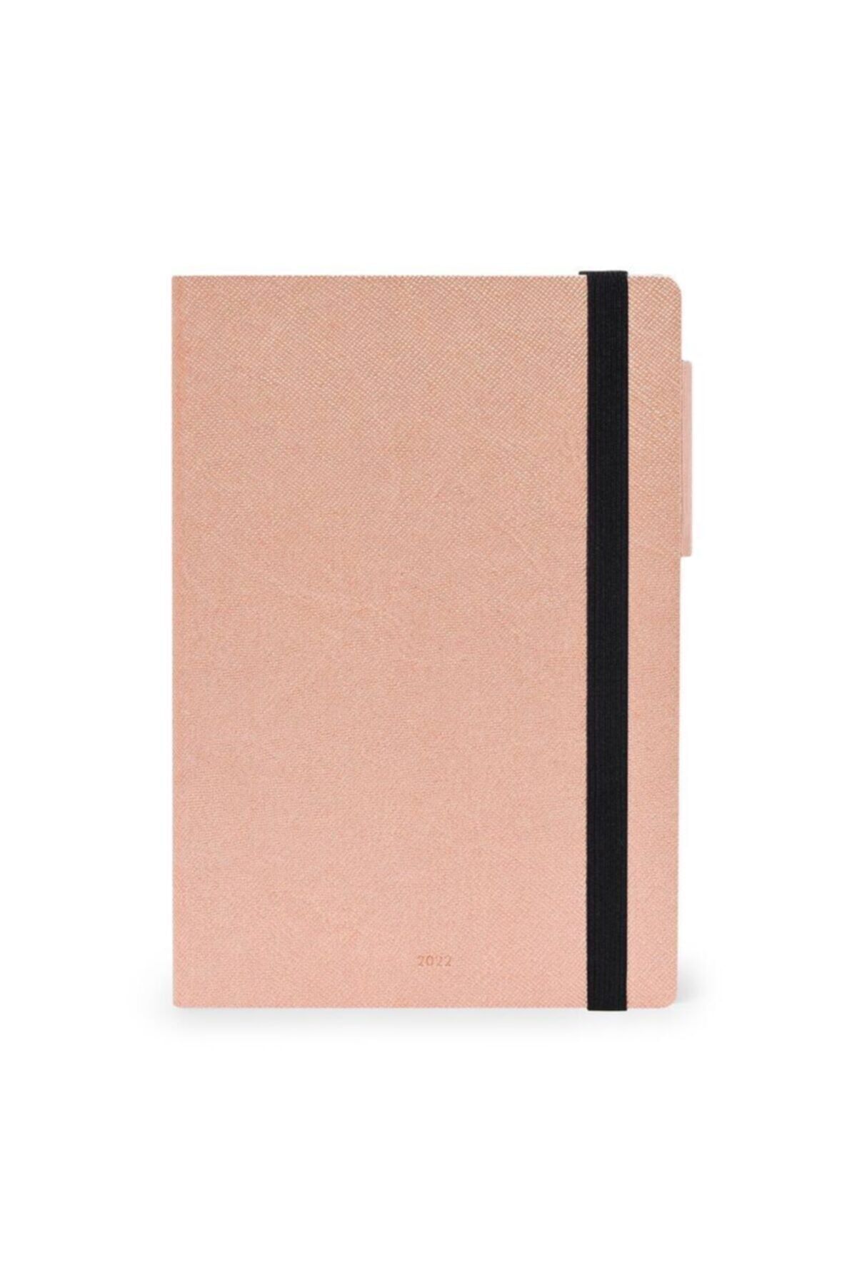 Ajanda Orta Boy Gunluk 2022 Rose Gold Kapak