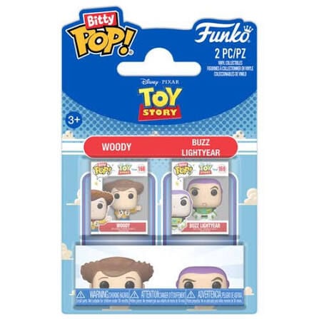 Funko Pop Bitty Disney Toy Story Bittys 2-Pack Woody & Buzz Lightyear 2 Cm