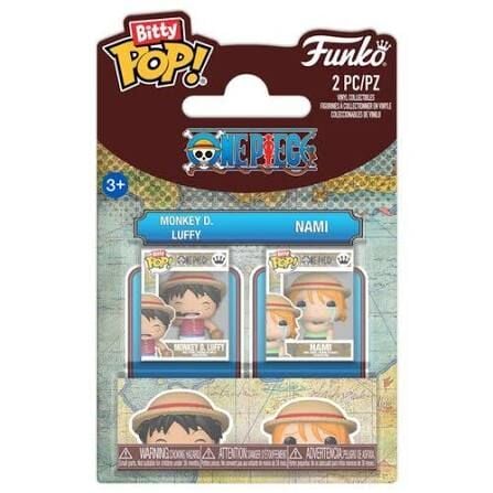 Funko Pop Bitty One Piece Bittys 2-Pack Monkey D. Luffy & Nami 2 Cm