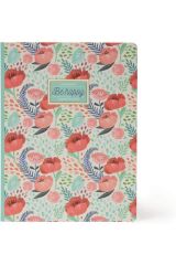 B5 Çiçek Desenli Defter Çizgili