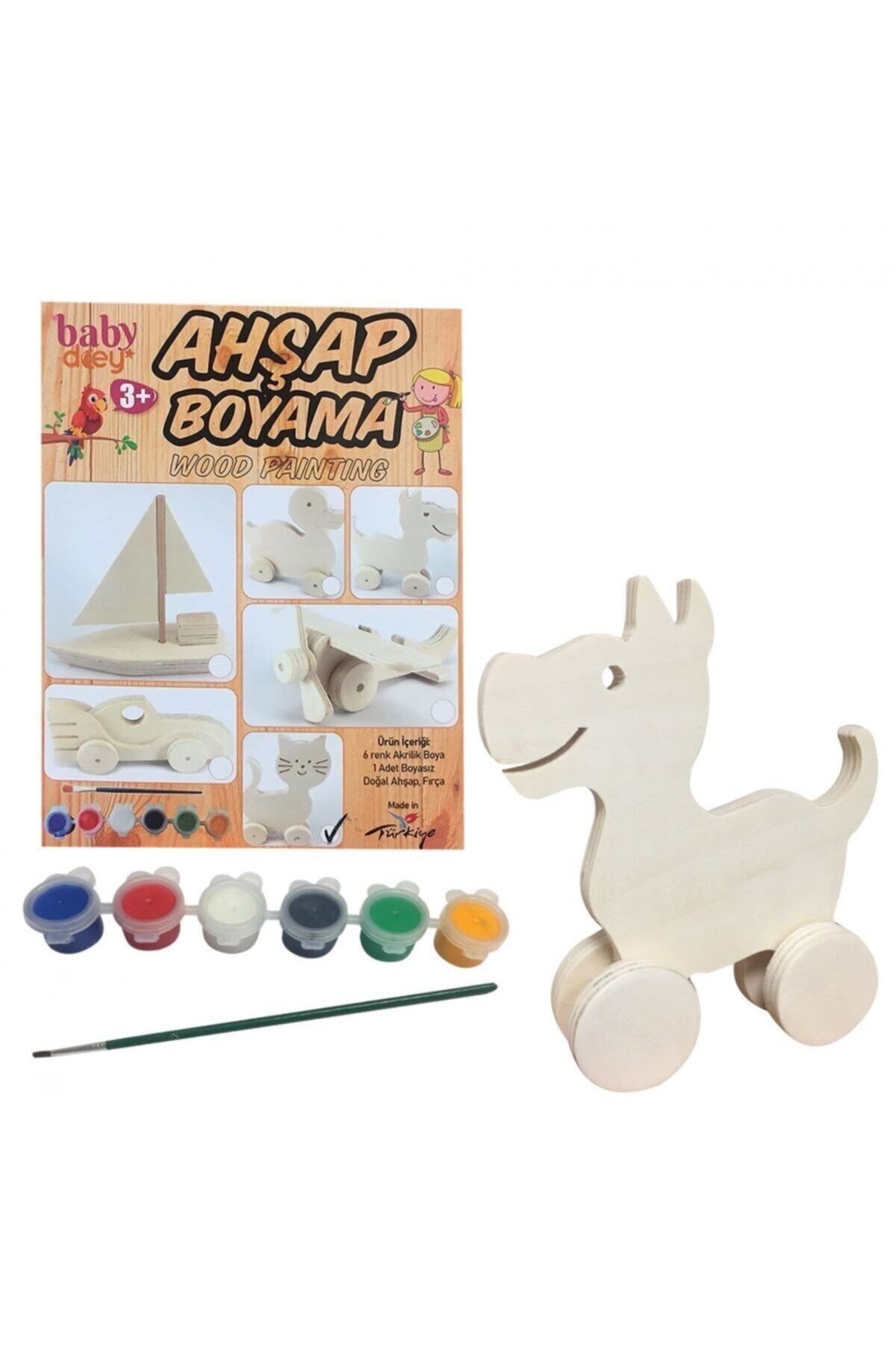 Ahşap Boyama Seti Köpek