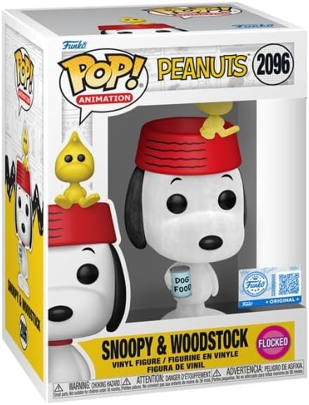Funko Pop Animation: Peanuts Exclusive - Snoopy & Woodstock (Flocked)