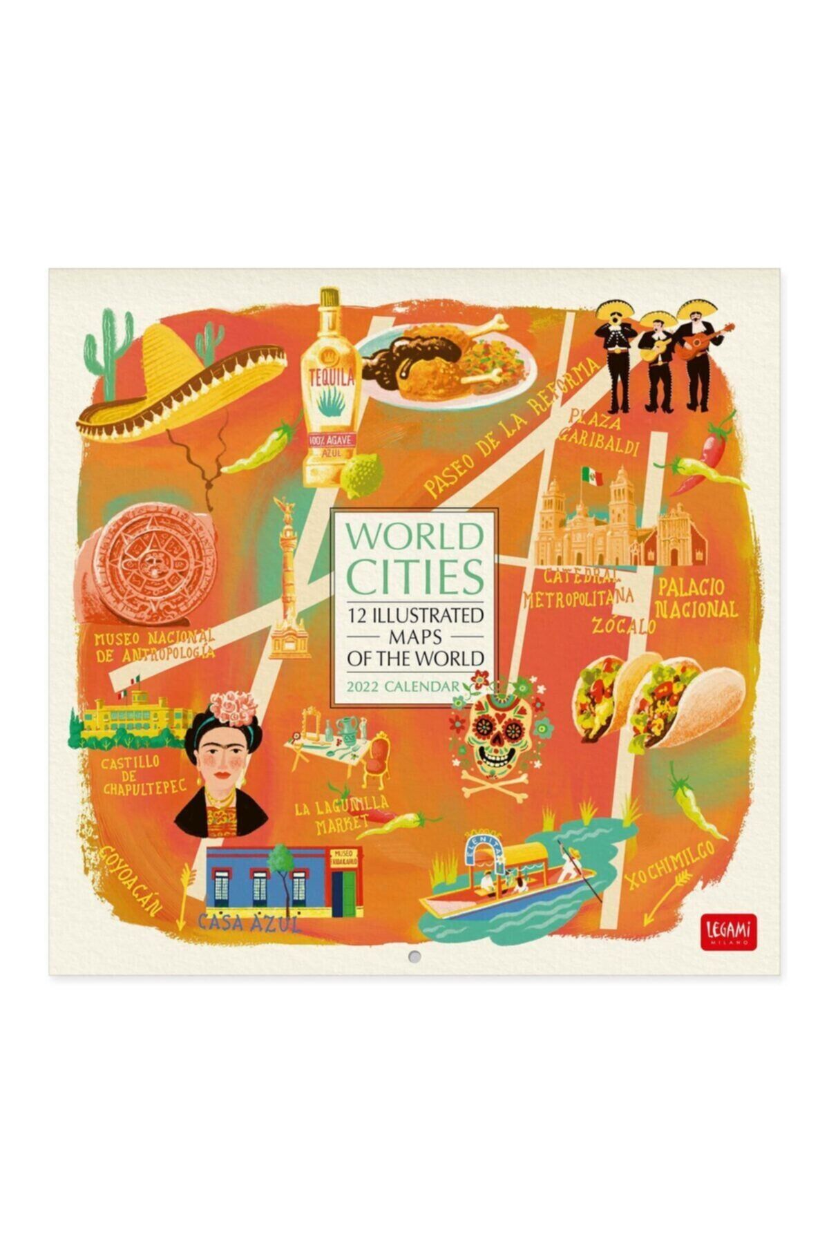 Takvım Hamur Kağıt Kare 30x29 2022 World Cıtıes