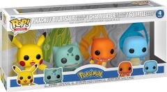 Funko Pop Pokemon: Starters 4-Pack Pikachu, Bulbasaur, Charmander & Squirtle
