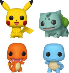 Funko Pop Pokemon: Starters 4-Pack Pikachu, Bulbasaur, Charmander & Squirtle