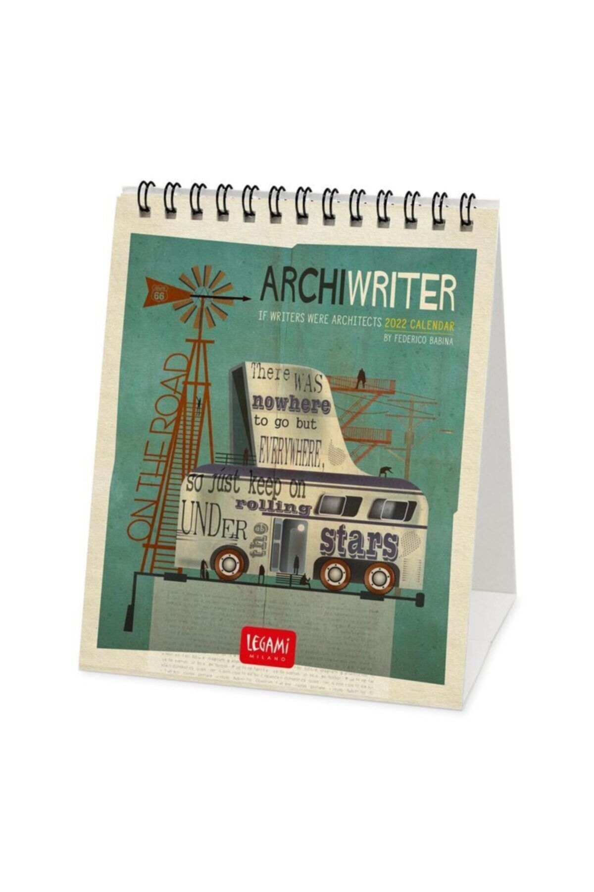 Hamur Kağıt Masa Takvımı 12x14,5 2022 Archıwrıter