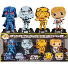 Funko Pop 4-Pack Retro Series: Disney Star Wars - Darth Vader / Stormtrooper / C-3PO / Luke Skywalker