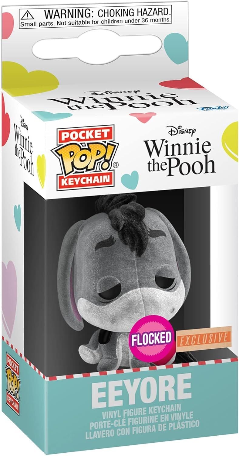 Funko Pocket Pop: Disney Winnie The Pooh - Eeyore (Flocked) Anahtarlık