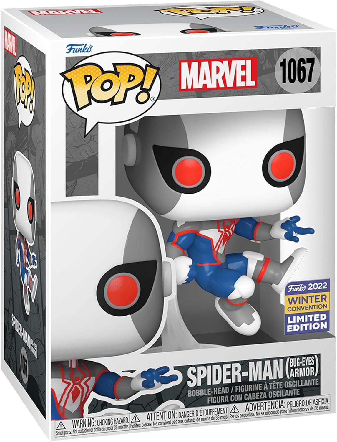 Funko Pop Marvel Spider-man Big Eyes Armor 2022 Winter Convention