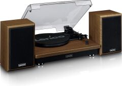 Lenco LS-100WD Ahşap Harici Hoparlörlü Bluetooth Pikap