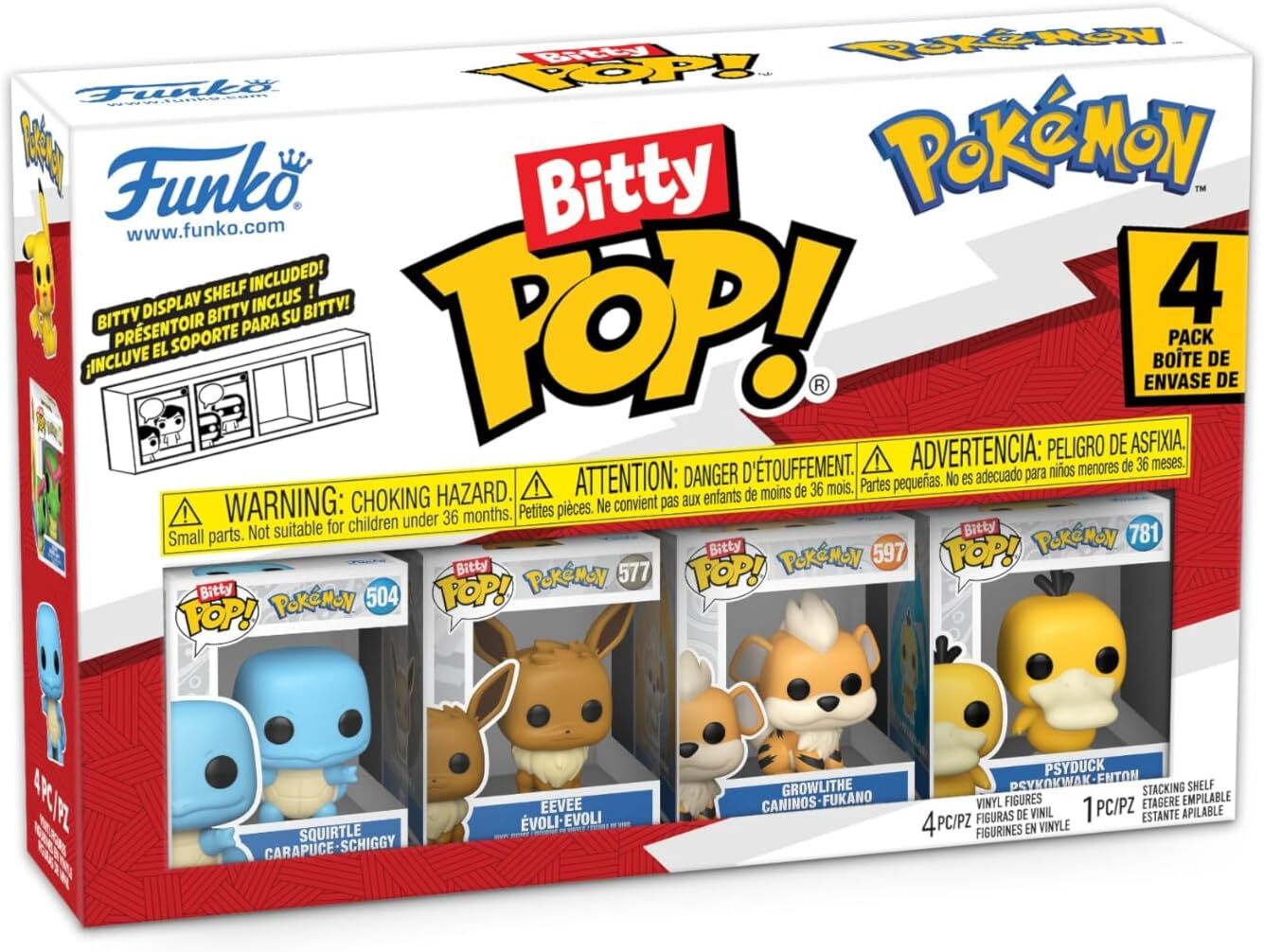 Funko Bitty POP: Pokemon- Squirtle 4'lü Paket