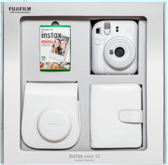 Instax Mini 12 Bundle Box Anlık Fotoğraf Makinesi Kil Beyazı