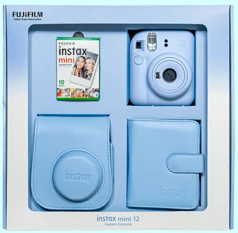 Instax Mini 12 Bundle Box Anlık Fotoğraf Makinesi Pastel Mavi