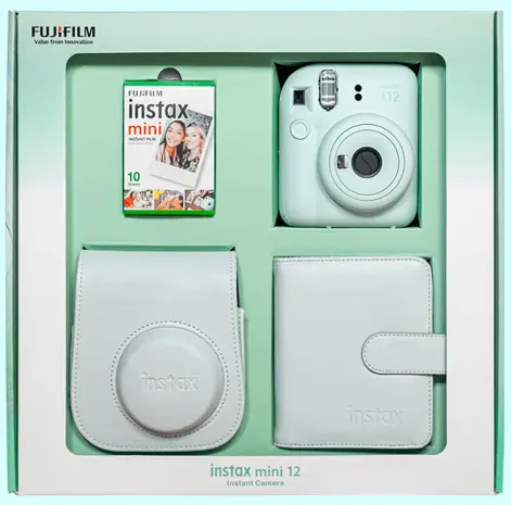 Instax Mini 12 Bundle Box Anlık Fotoğraf Makinesi Nane Yeşili