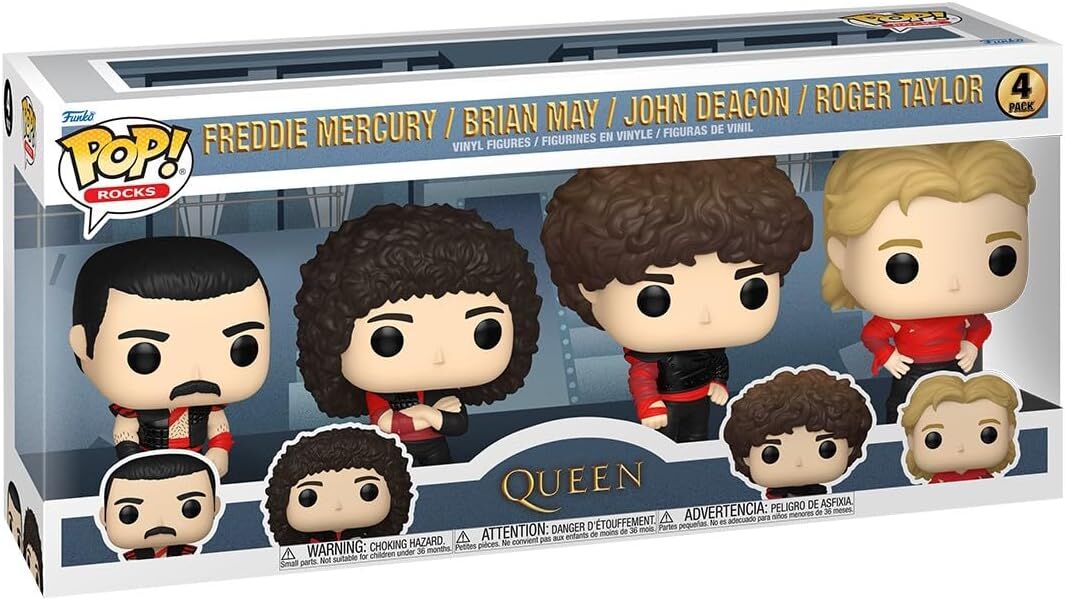 Pop 4-Pack Rocks Queen - Freddy Mercury, Brian May, John Deacon, Roger Taylor