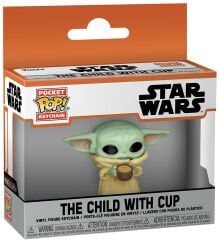 Funko POP Anahtarlık - The Mandalorian, The Child W/cup