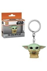 Funko POP Anahtarlık - The Mandalorian, The Child W/cup