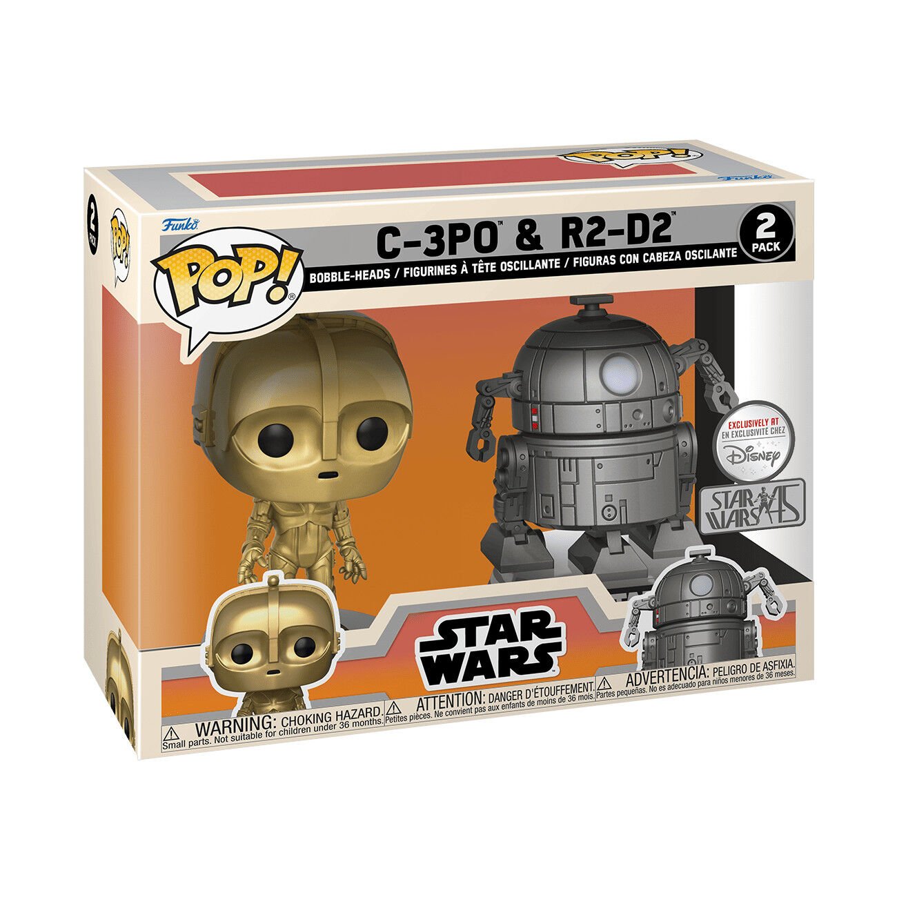 Pop Star Wars Concept - C-3po & R2-d2 Exclusively At Disney 2-pack Bobble-heads