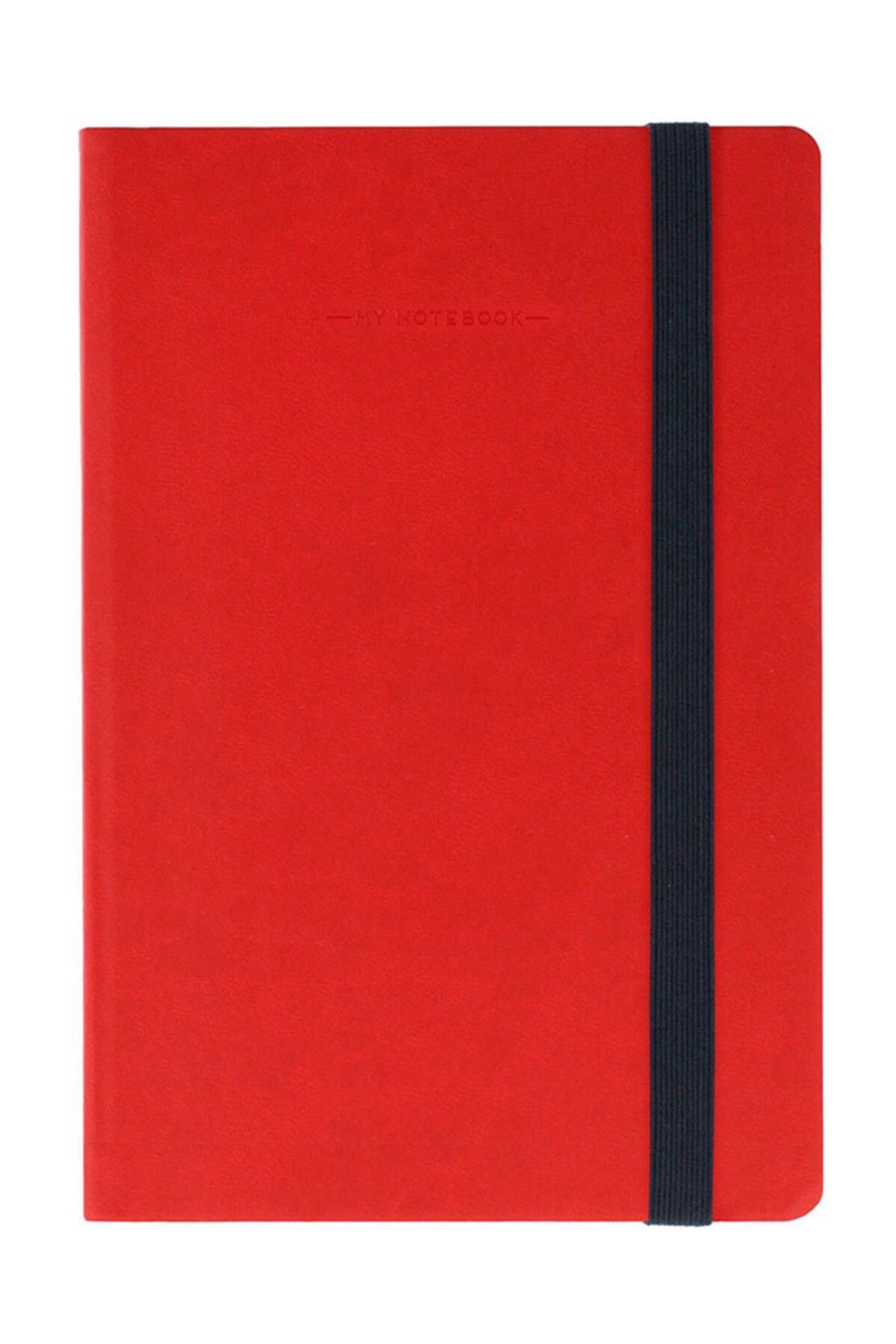 My Notebook Medium Kareli Kirmizi