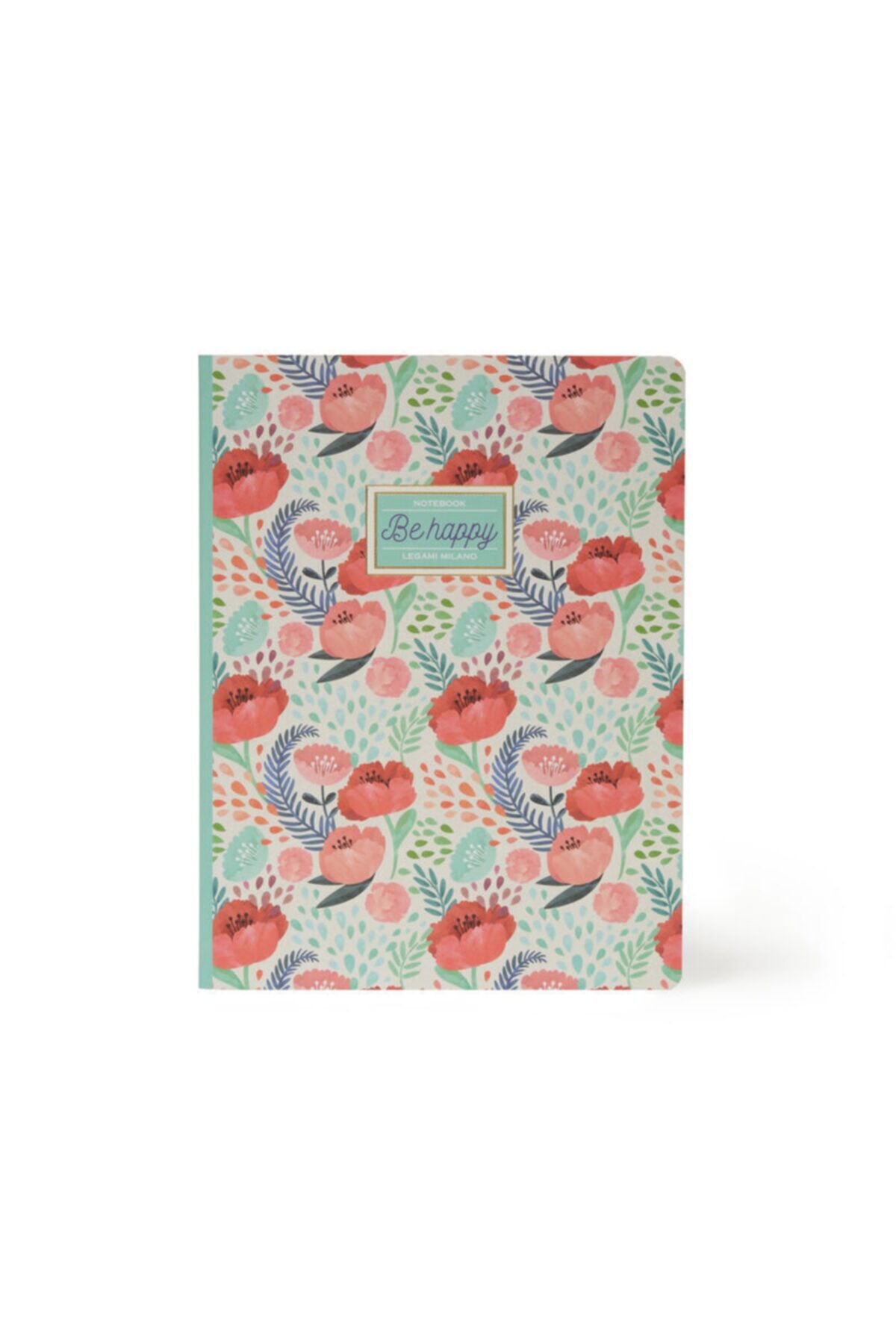 B5 Çiçek Desenli Defter Kareli
